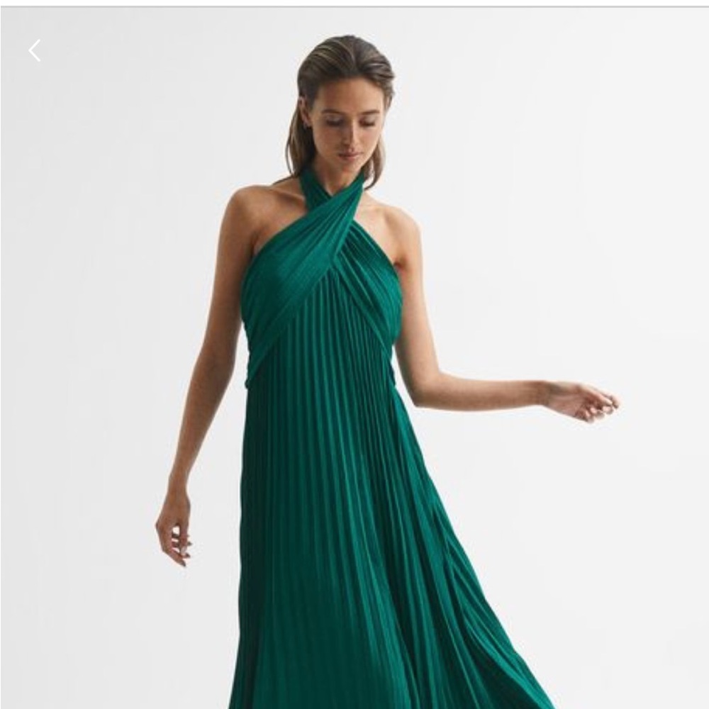 Beautiful pleated halter dress from Reiss! Only worn once to a wedding/brand new